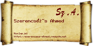 Szerencsés Ahmed névjegykártya
